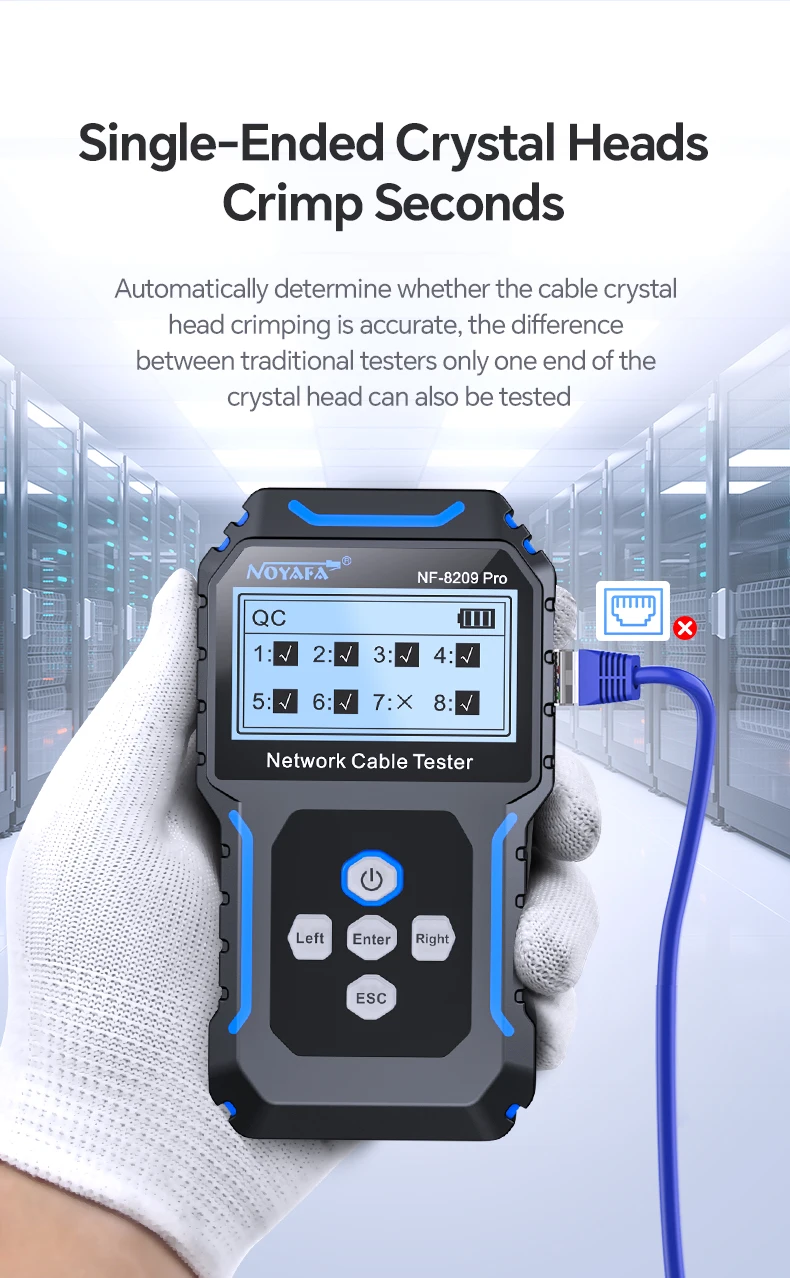 Máy kiểm tra, test cáp mạng NOYAFA NF-8209 Pro test POE NCV